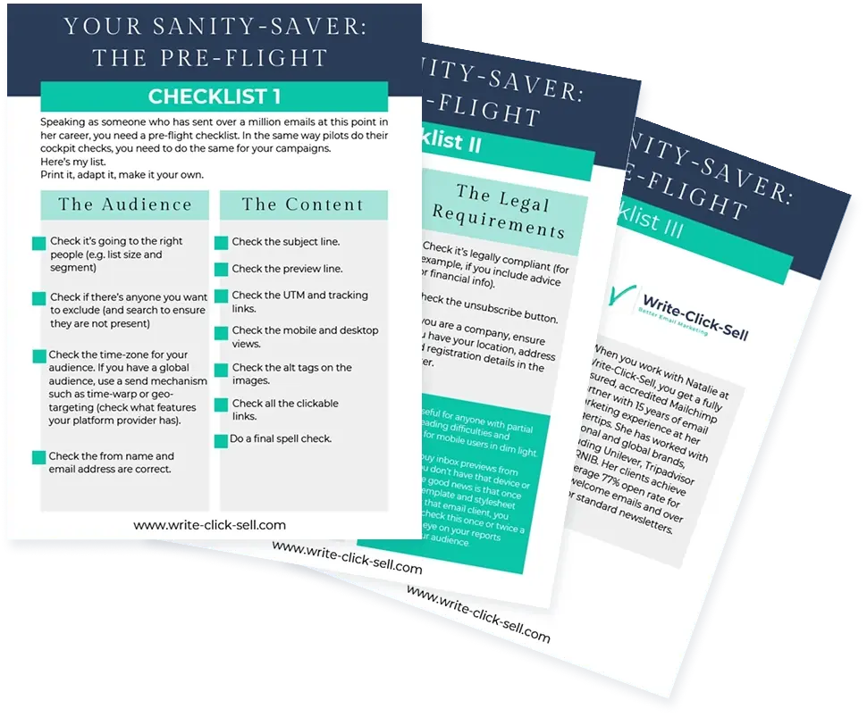 Pre-Flight Email Checklist